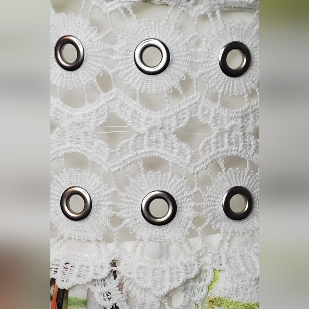 PatBO Size 6 "Wild Flower" Printed White Lace Mini Dress - Picture 14 of 14